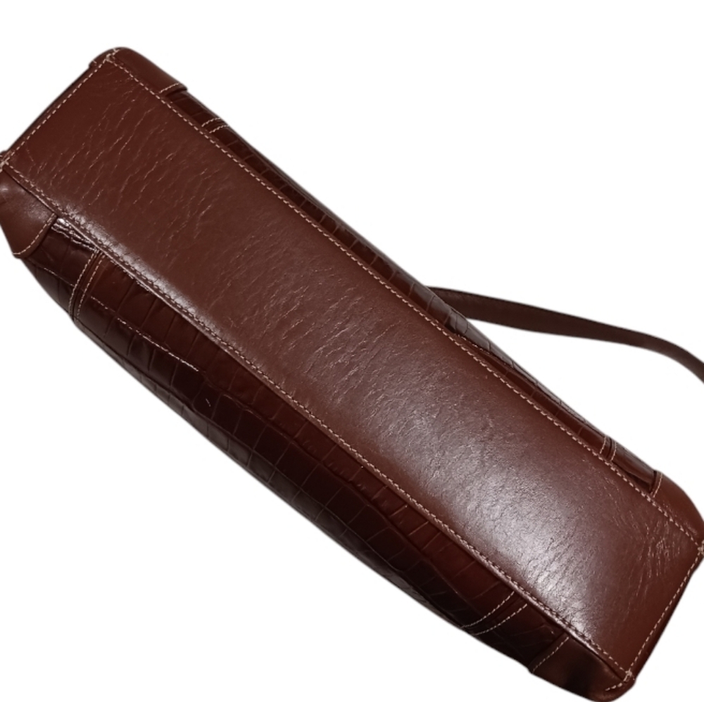 Brighton Anabella Croc Embossed Leather Shoulder Bag - Picture 8 of 16